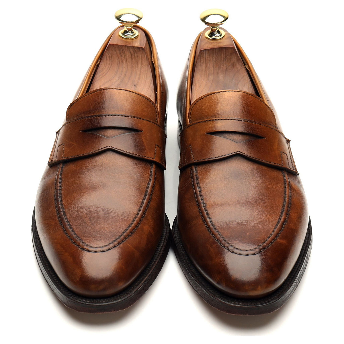 &#39;Sydney&#39; Brown Leather Loafers UK 7.5 E