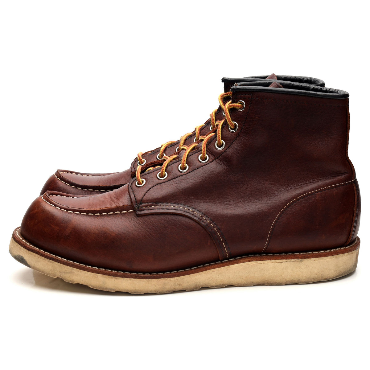 &#39;8138&#39; Brown Leather Moc Toe Boots UK 11 US 12 D