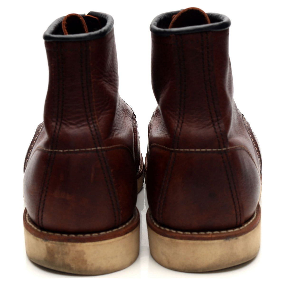 &#39;8138&#39; Brown Leather Moc Toe Boots UK 11 US 12 D