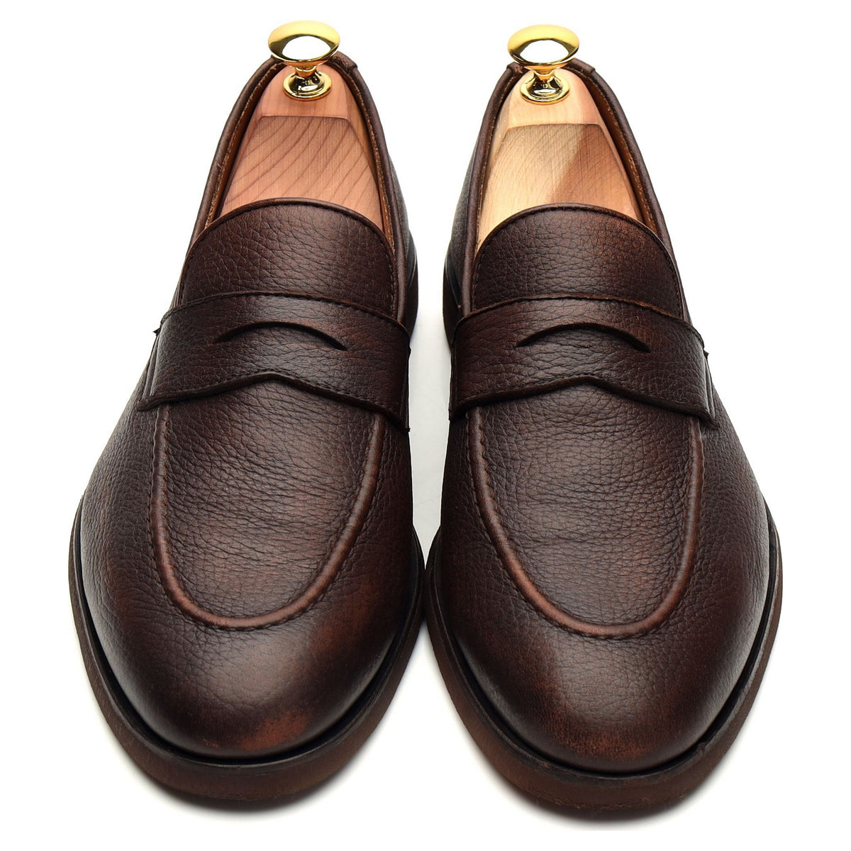 Brown Grain Leather Loafers UK 7 EU 41