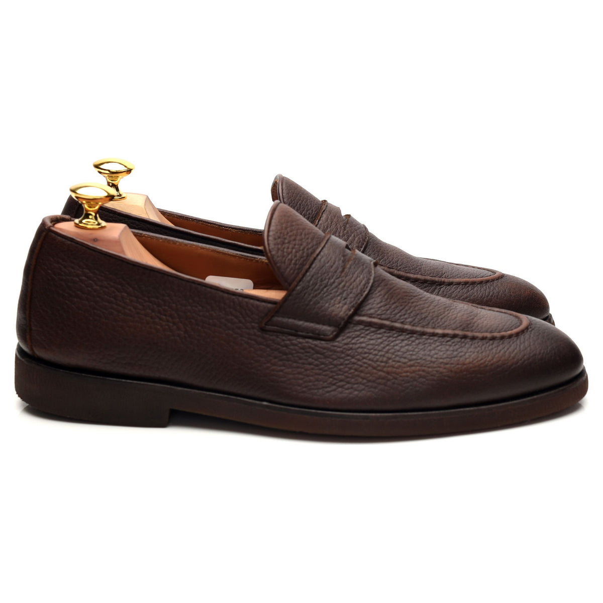 Brown Grain Leather Loafers UK 7 EU 41