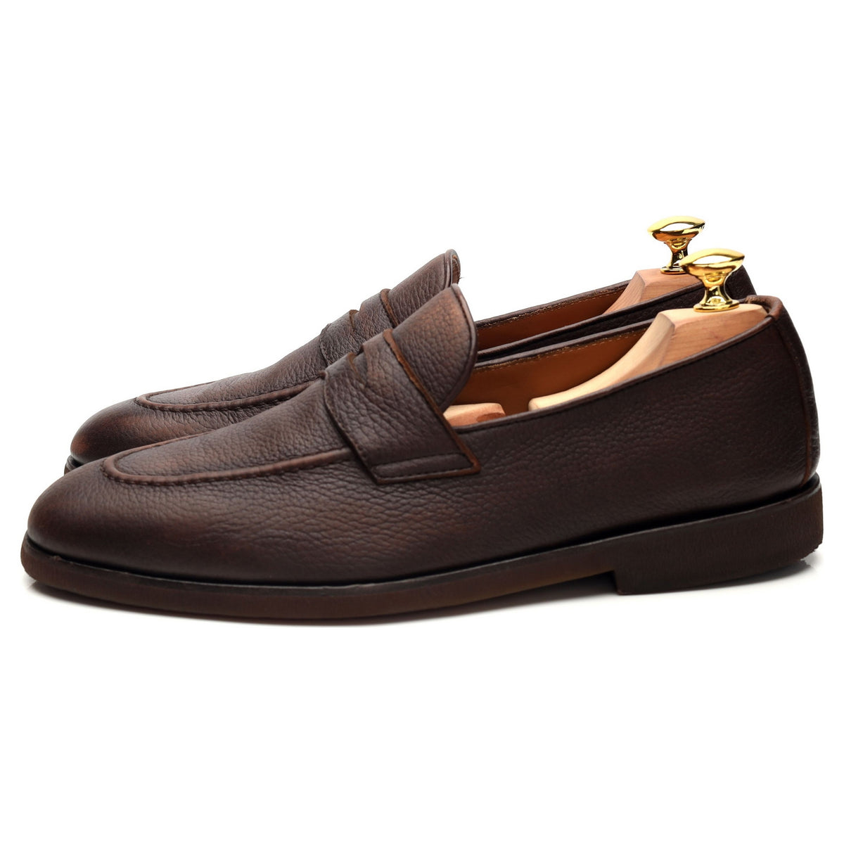 Brown Grain Leather Loafers UK 7 EU 41