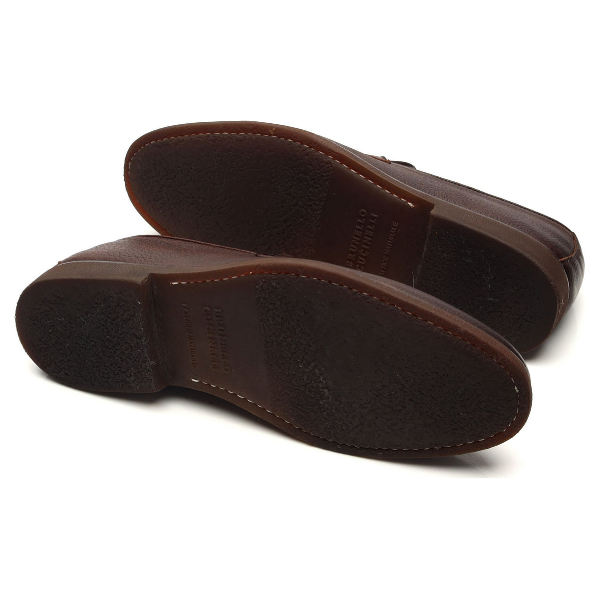 Brown Grain Leather Loafers UK 7 EU 41