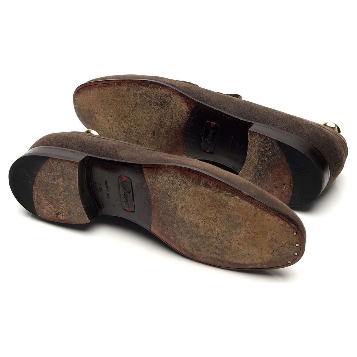 Light Brown Suede Tassel Loafers UK 7