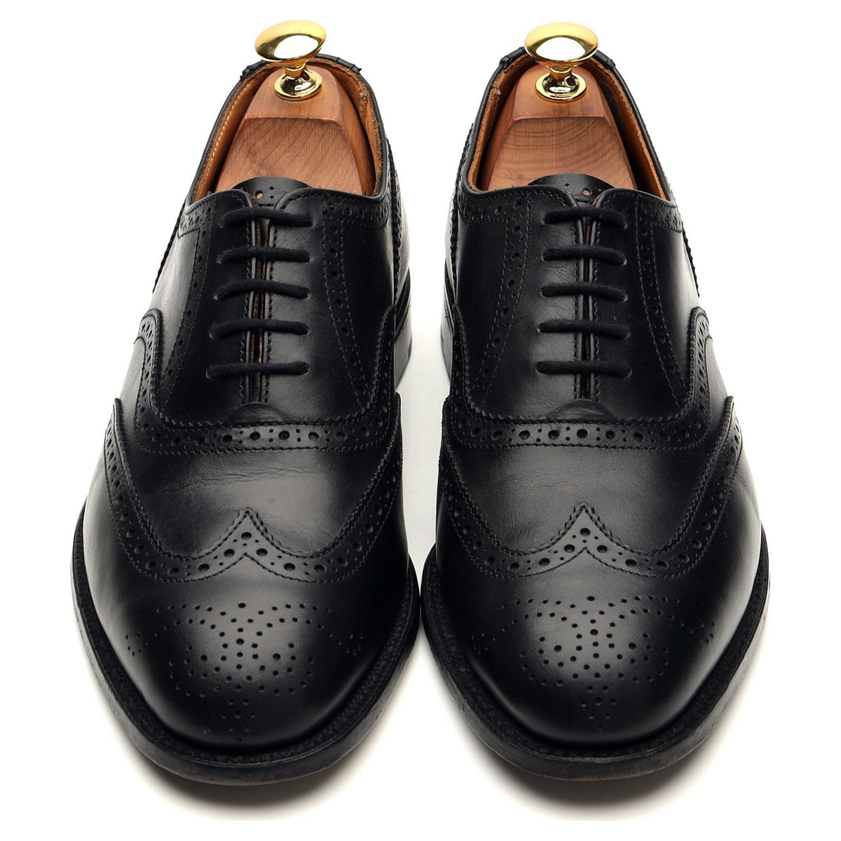 Black Leather Oxford Brogues UK 6.5
