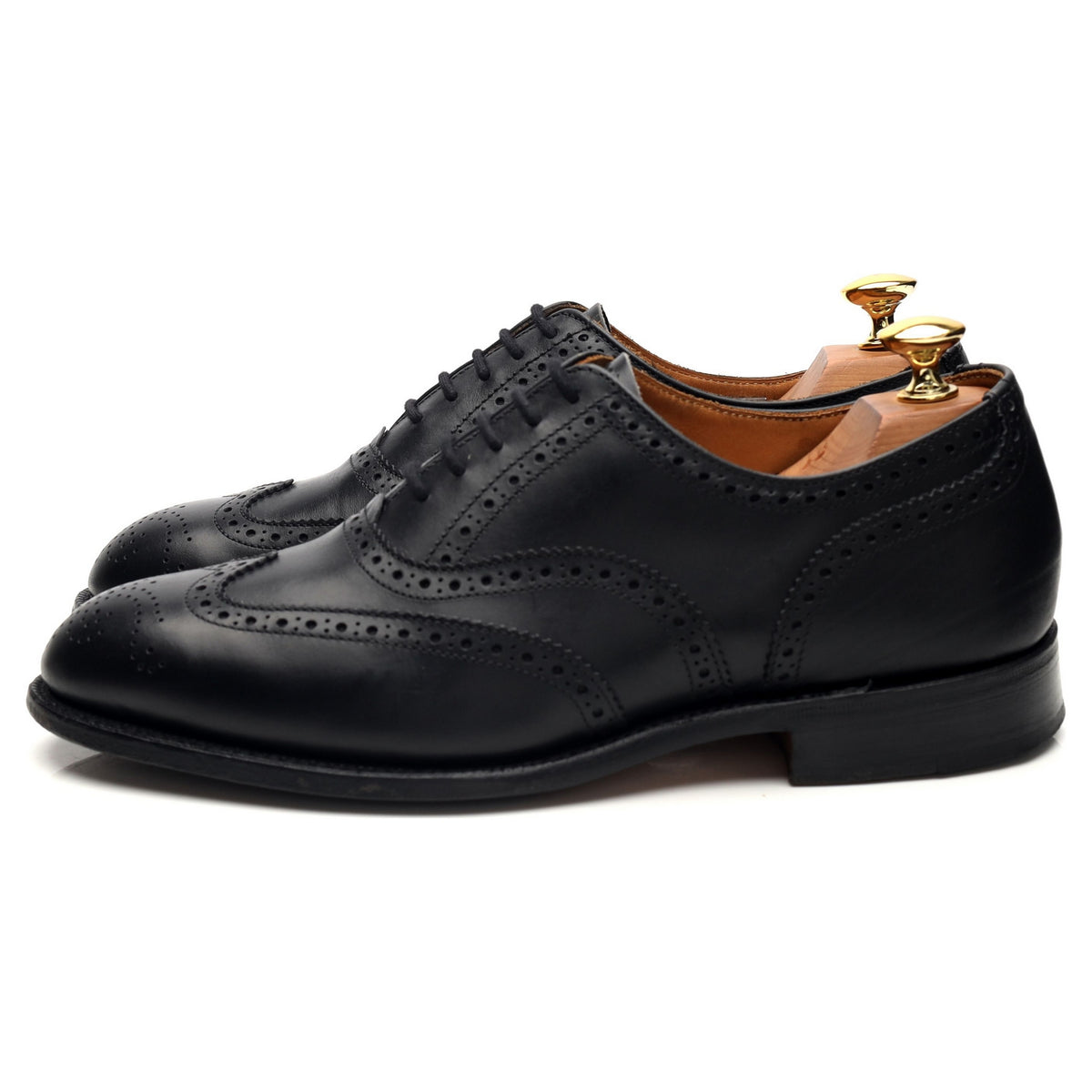 Black Leather Oxford Brogues UK 6.5