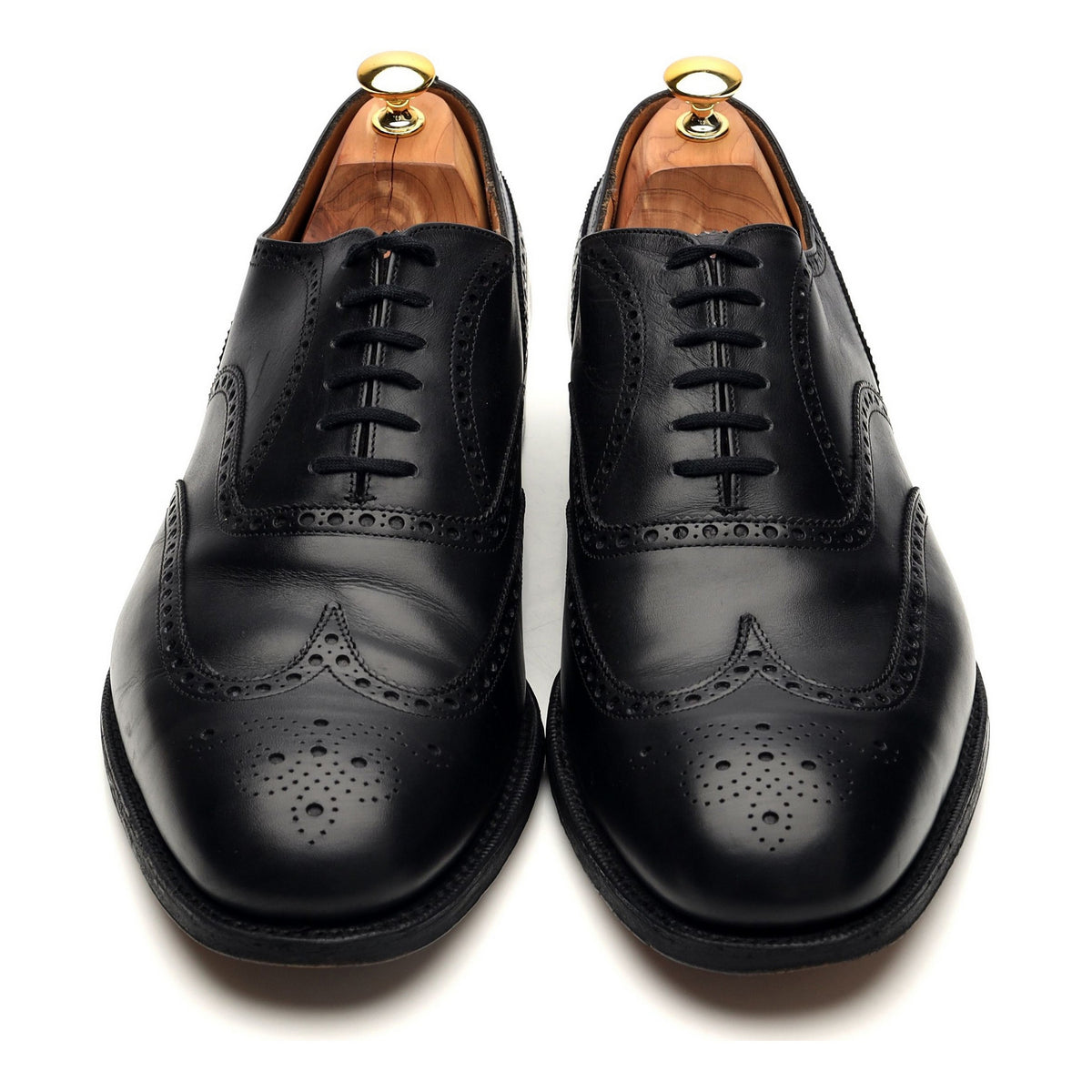 &#39;Chetwynd&#39; Black Leather Oxford Brogues UK 12 H