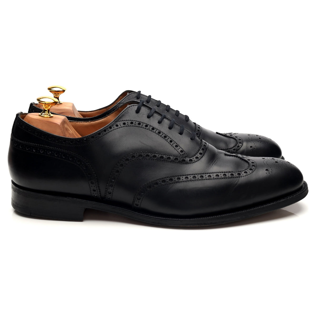 &#39;Chetwynd&#39; Black Leather Oxford Brogues UK 12 H