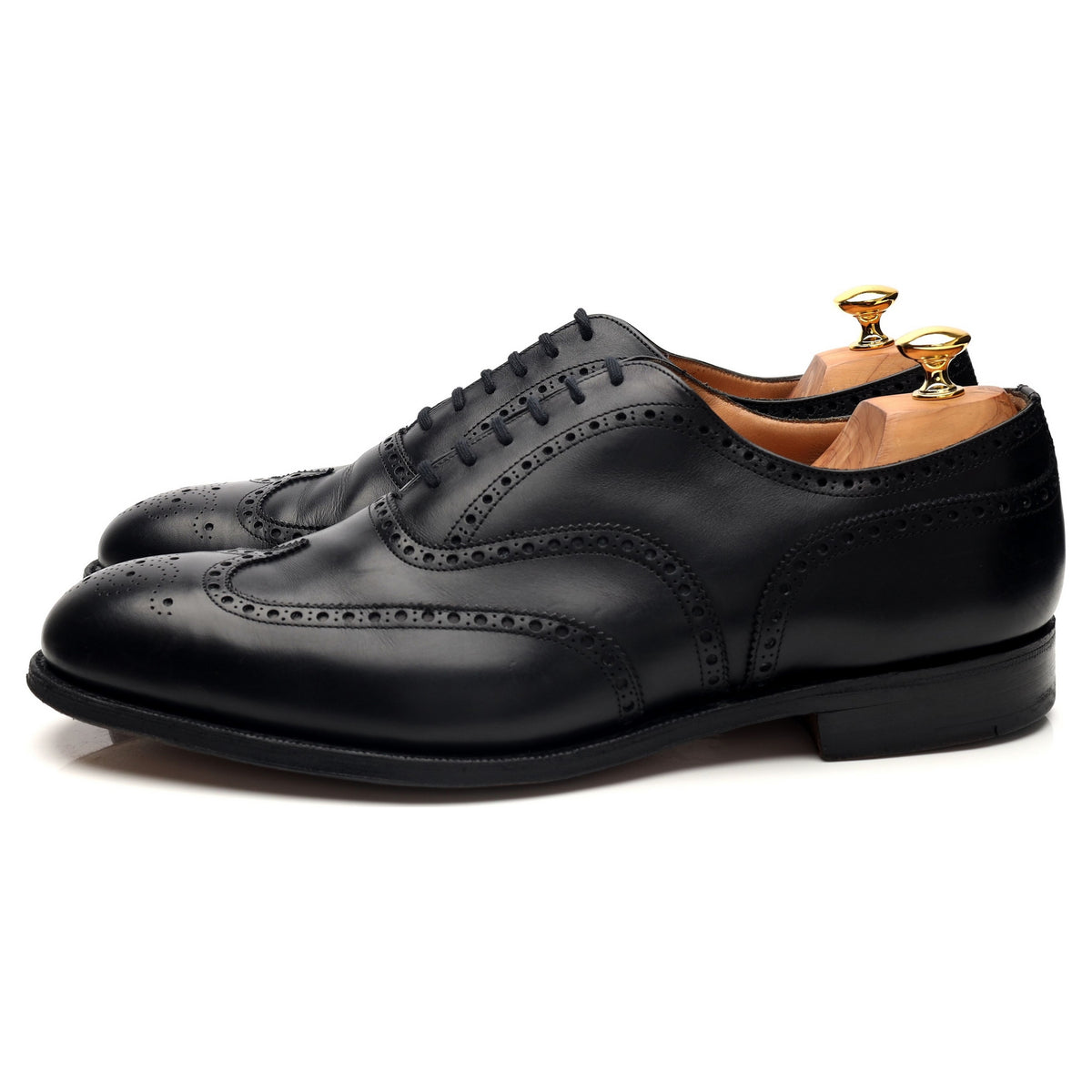 &#39;Chetwynd&#39; Black Leather Oxford Brogues UK 12 H