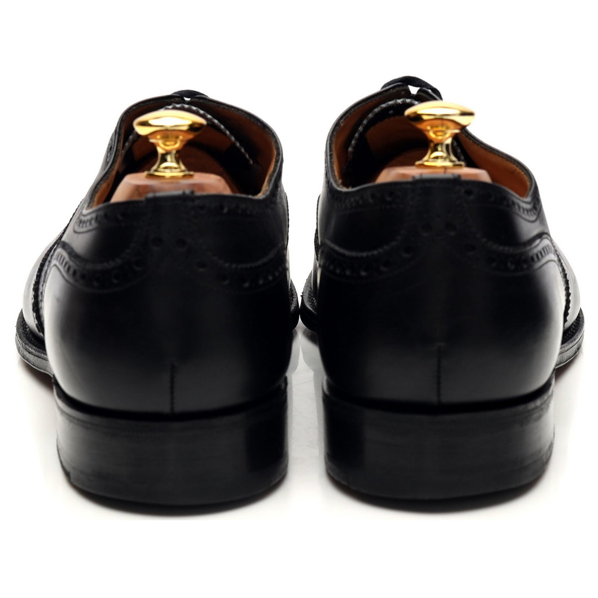&#39;Chetwynd&#39; Black Leather Oxford Brogues UK 12 H
