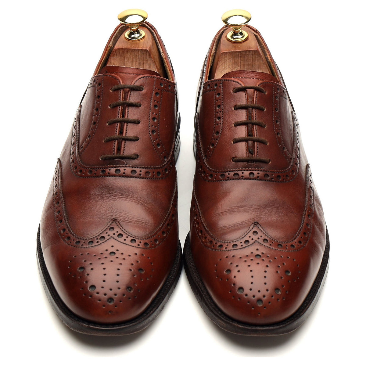&#39;682326&#39; Tan Brown Leather Oxford Brogues UK 8 F