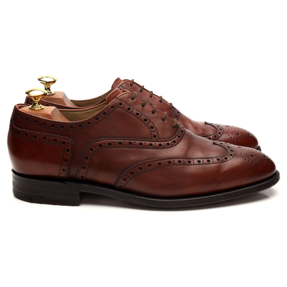 &#39;682326&#39; Tan Brown Leather Oxford Brogues UK 8 F