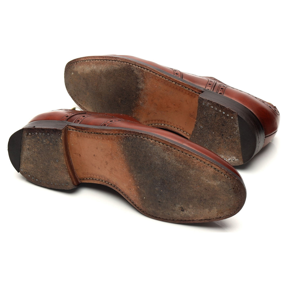 &#39;682326&#39; Tan Brown Leather Oxford Brogues UK 8 F