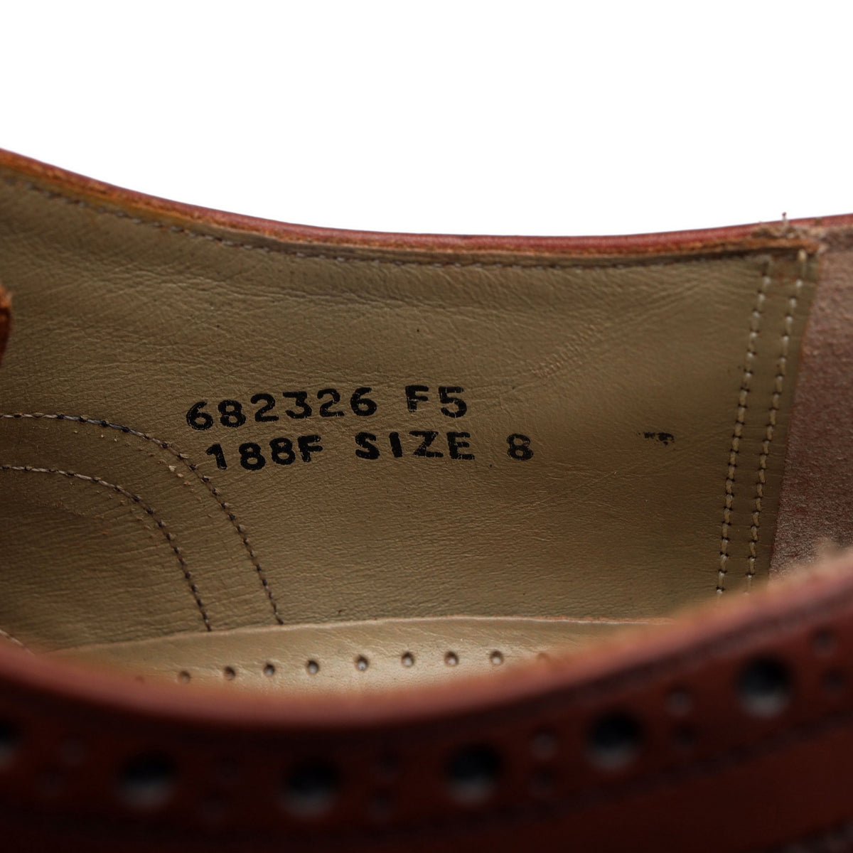 &#39;682326&#39; Tan Brown Leather Oxford Brogues UK 8 F