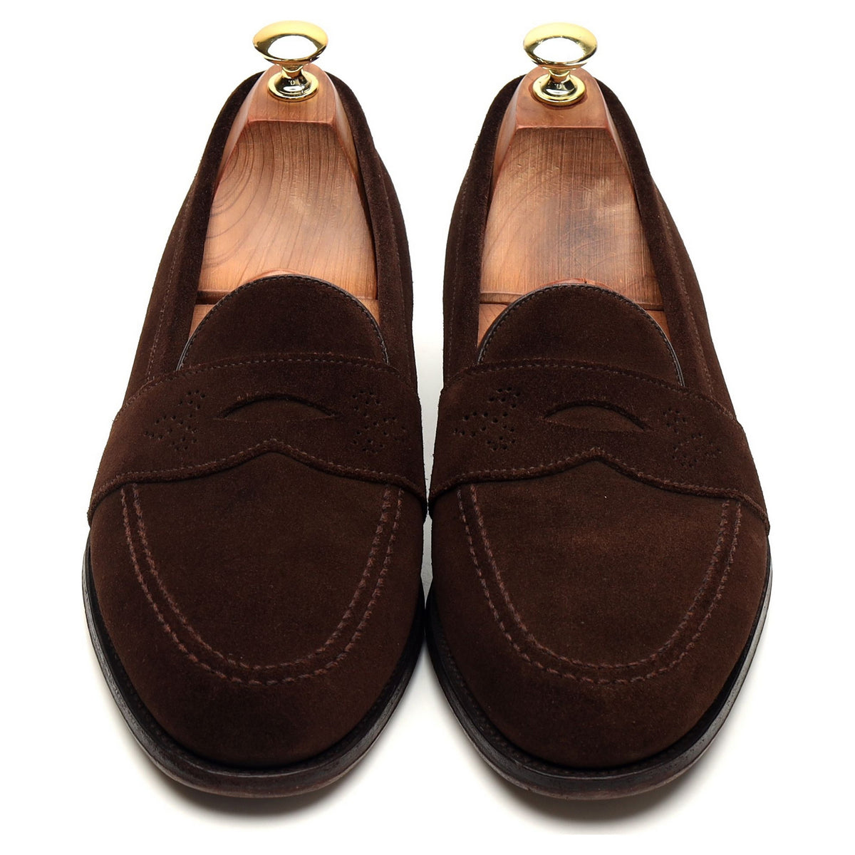 Gieves &amp; Hawkes Brown Suede Loafers UK 8