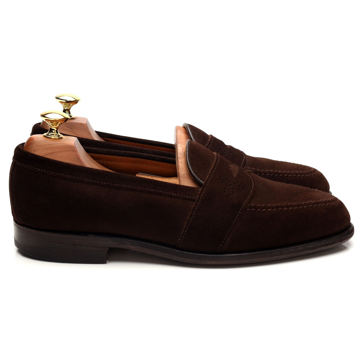 Gieves &amp; Hawkes Brown Suede Loafers UK 8