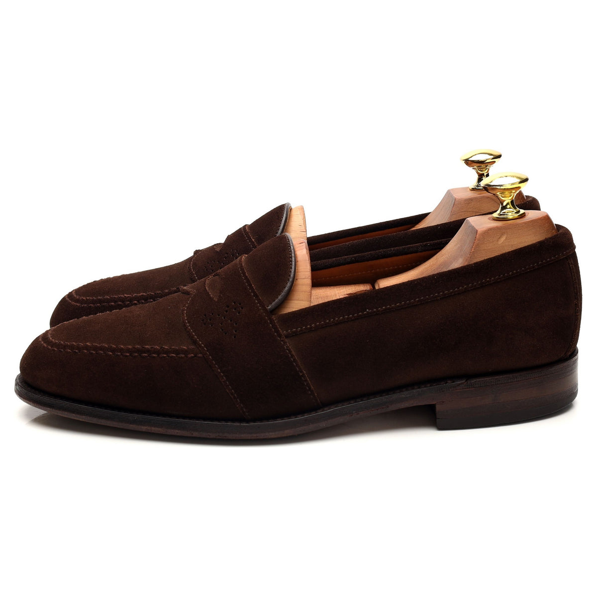 Gieves &amp; Hawkes Brown Suede Loafers UK 8