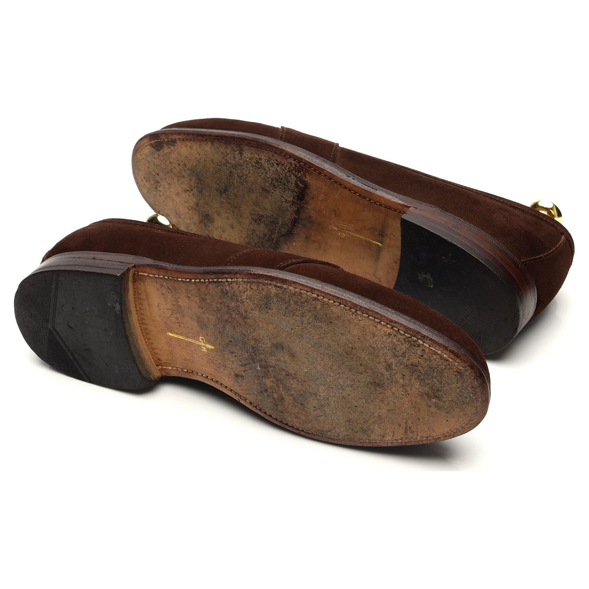 Gieves &amp; Hawkes Brown Suede Loafers UK 8