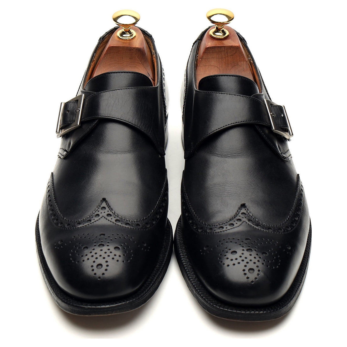 Black Leather Monk Strap UK 8 F