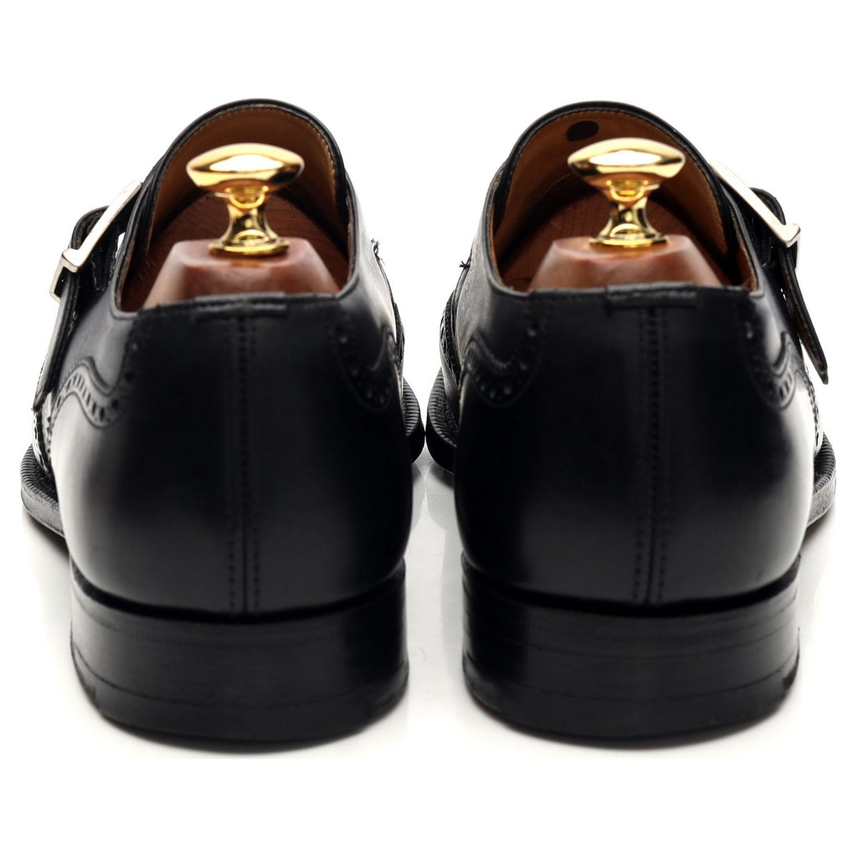 Black Leather Monk Strap UK 8 F