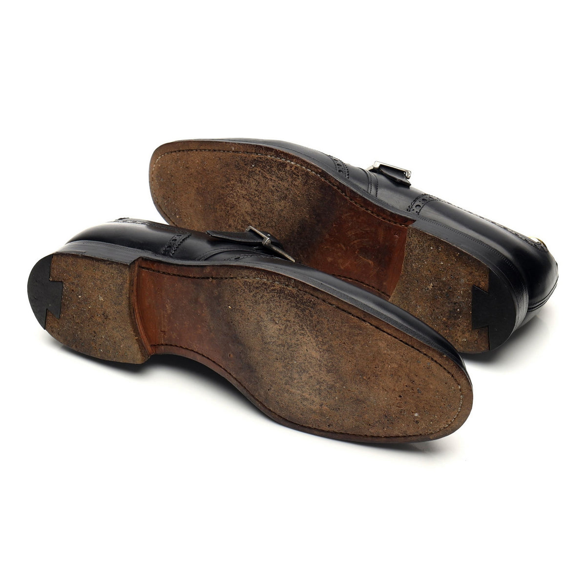 Black Leather Monk Strap UK 8 F