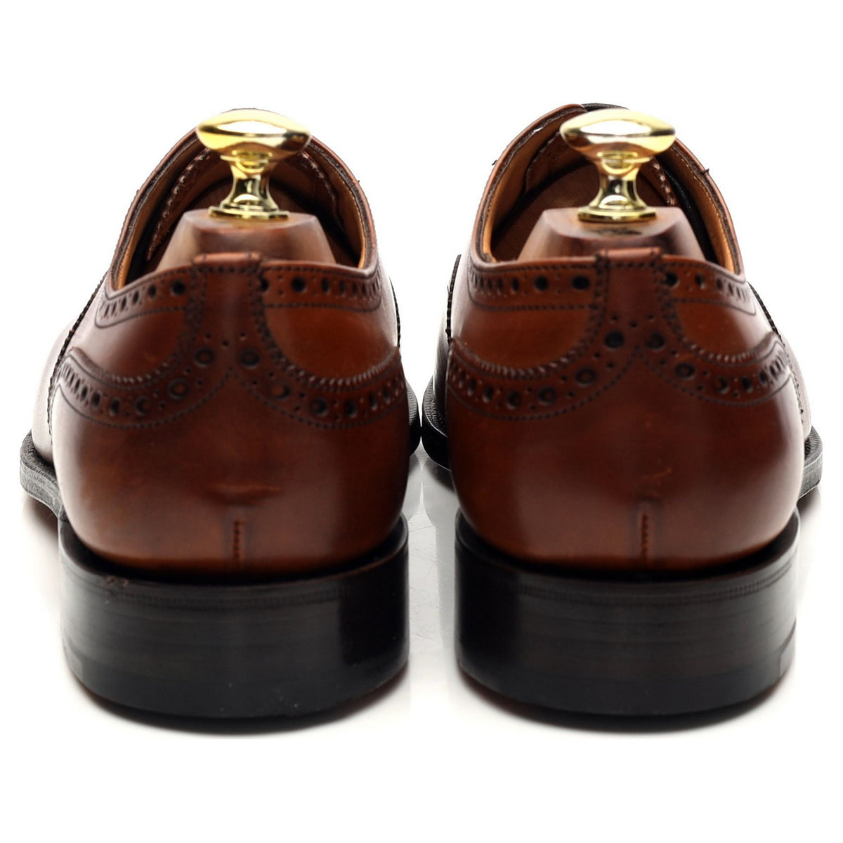 &#39;Diplomat&#39; Tan Brown Leather Oxford Brogues UK 7 F