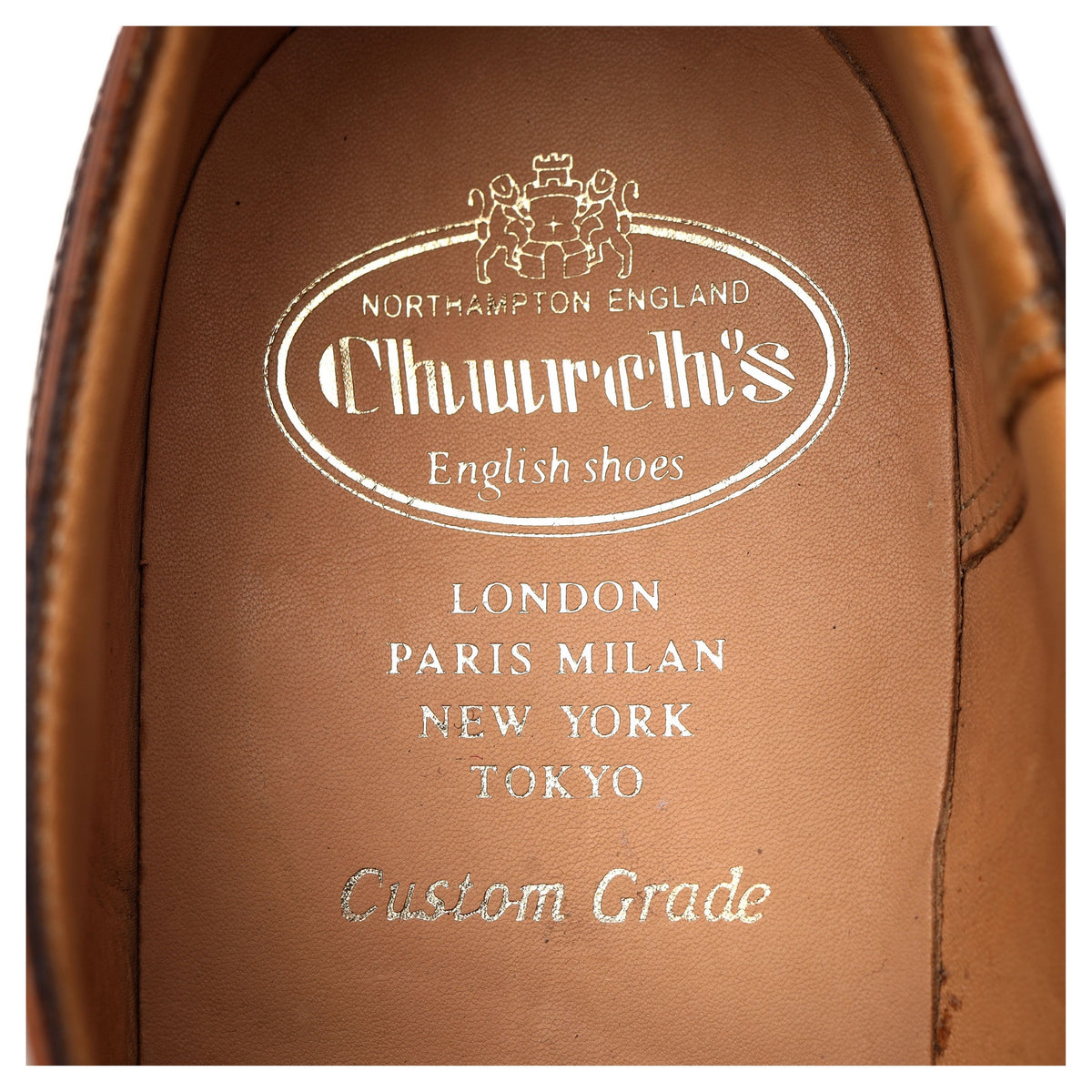 &#39;Diplomat&#39; Tan Brown Leather Oxford Brogues UK 7 F
