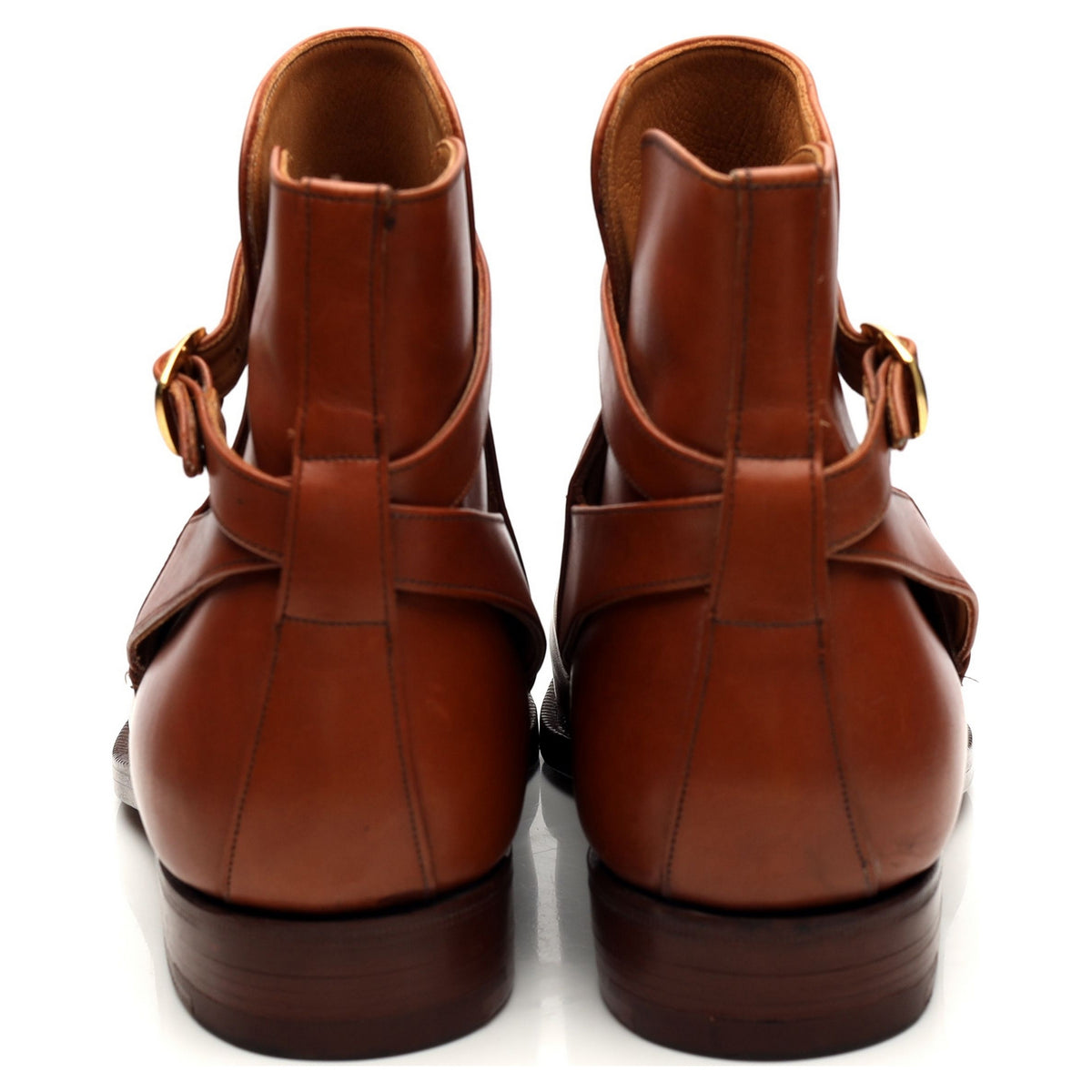 &#39;Varese&#39; Tan Brown Leather Jodhpur Boots UK 11 F