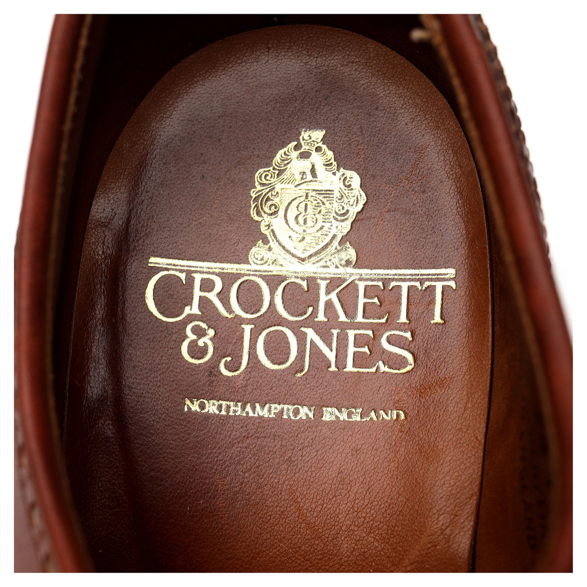 &#39;Warwick&#39; Tan Brown Leather Derby Brogues UK 7.5 F