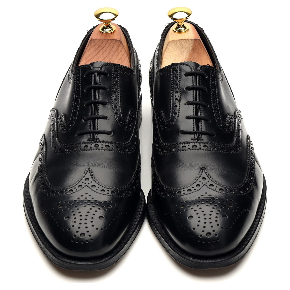 Gordon Scott &#39;London&#39; Black Leather Oxford Brogues UK 7.5 G