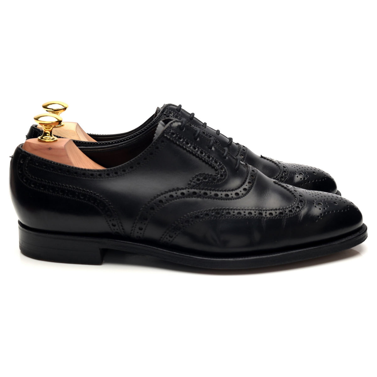 Gordon Scott &#39;London&#39; Black Leather Oxford Brogues UK 7.5 G