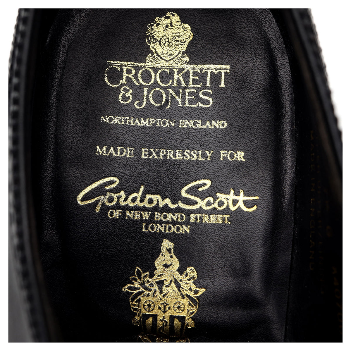 Gordon Scott &#39;London&#39; Black Leather Oxford Brogues UK 7.5 G