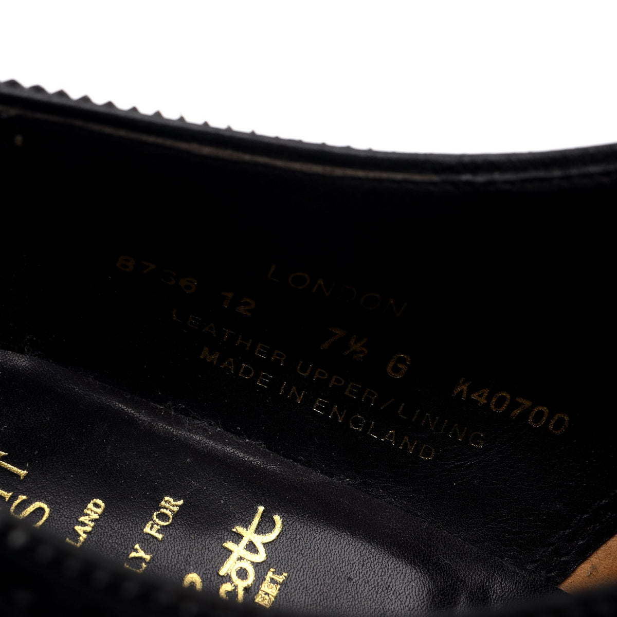 Gordon Scott &#39;London&#39; Black Leather Oxford Brogues UK 7.5 G
