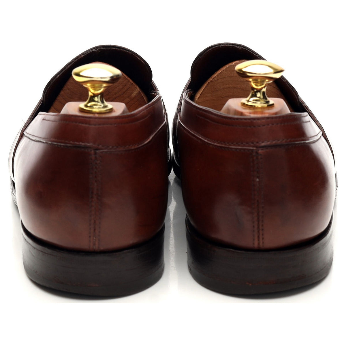 &#39;Adley&#39; Brown Museum Leather Loafers UK 8.5 E