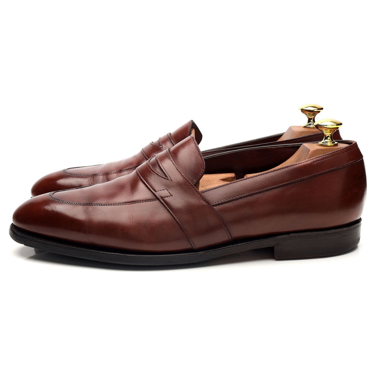 &#39;Adley&#39; Brown Museum Leather Loafers UK 8.5 E