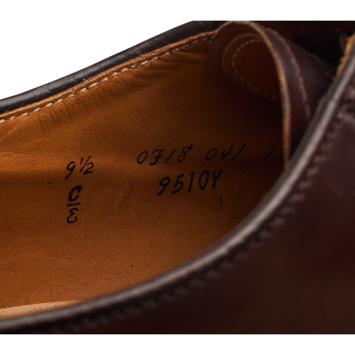 '9510Y' Burgundy Cordovan Leather Derby UK 9 US 9.5 E