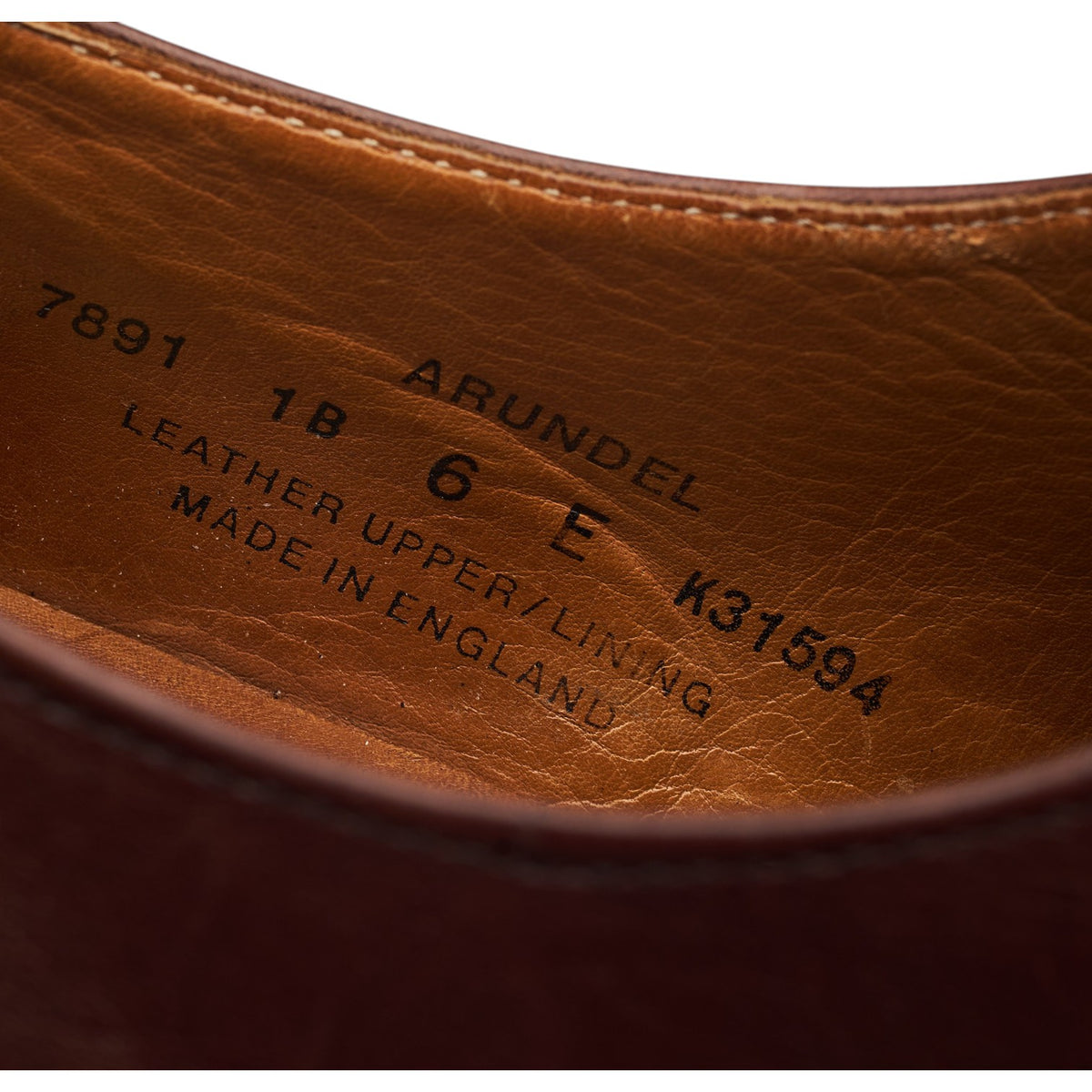 'Arundel' Dark Brown Leather Oxford UK 6 E