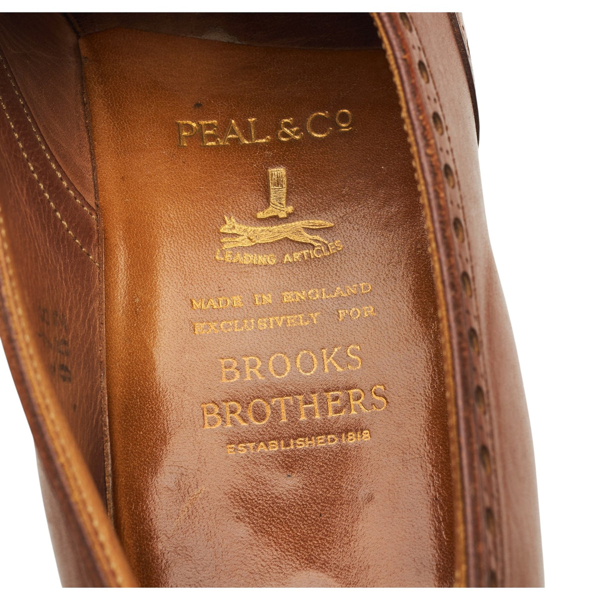 Tan Brown Leather Brogue Loafers UK 8 US 9 C
