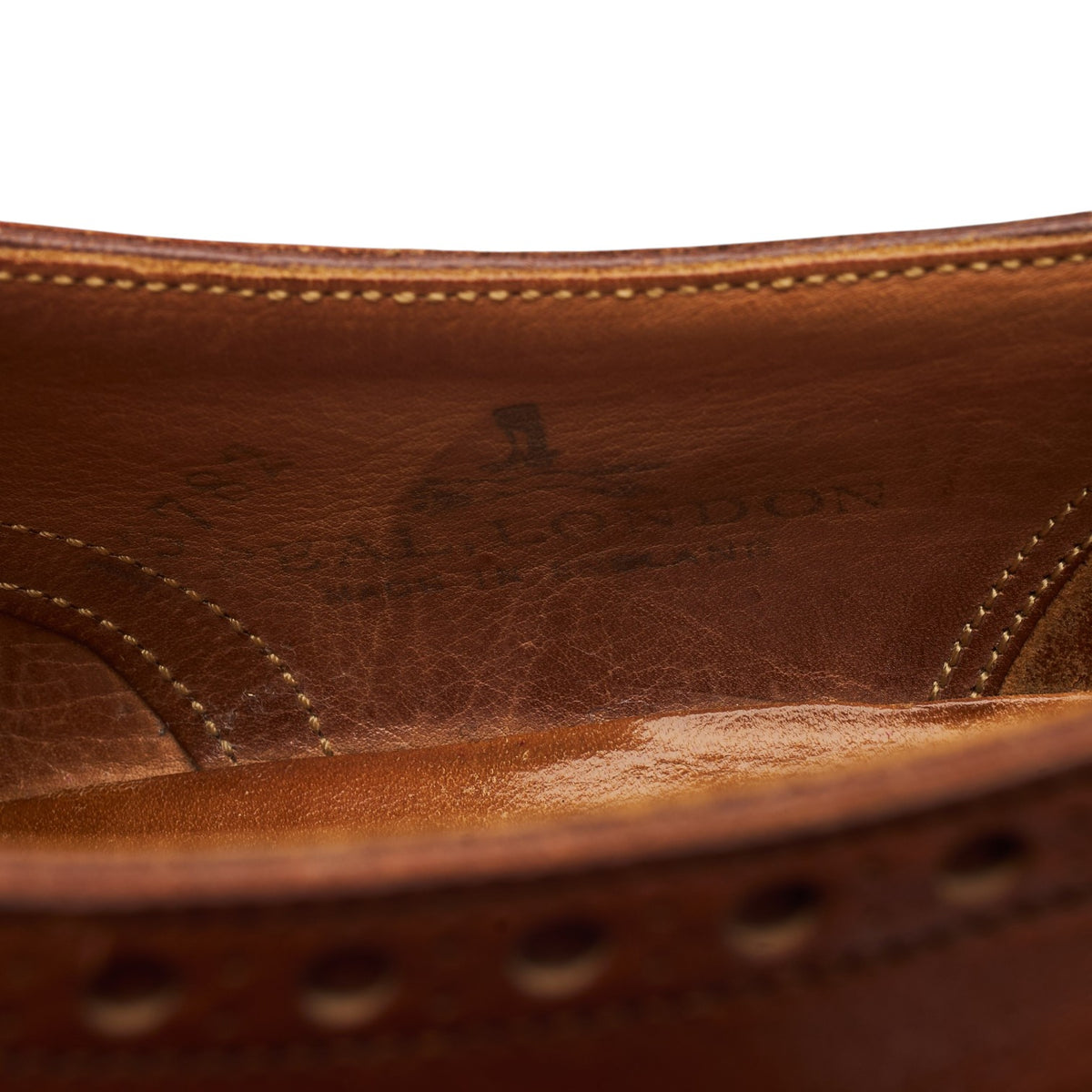 Tan Brown Leather Brogue Loafers UK 8 US 9 C