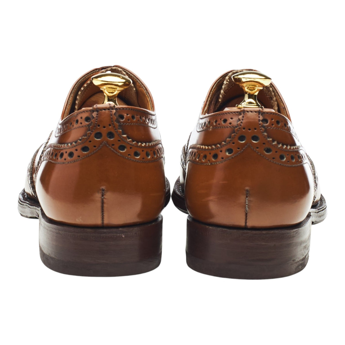 'Burwood' Tan Brown Leather Oxford Brogues UK 7.5 F