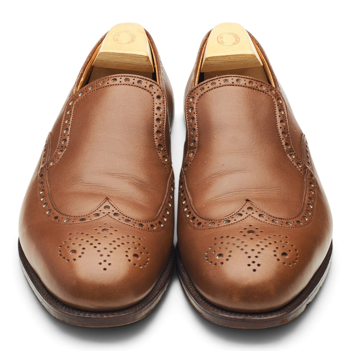 Brown Leather Brogue Loafers UK 8 US 9 C