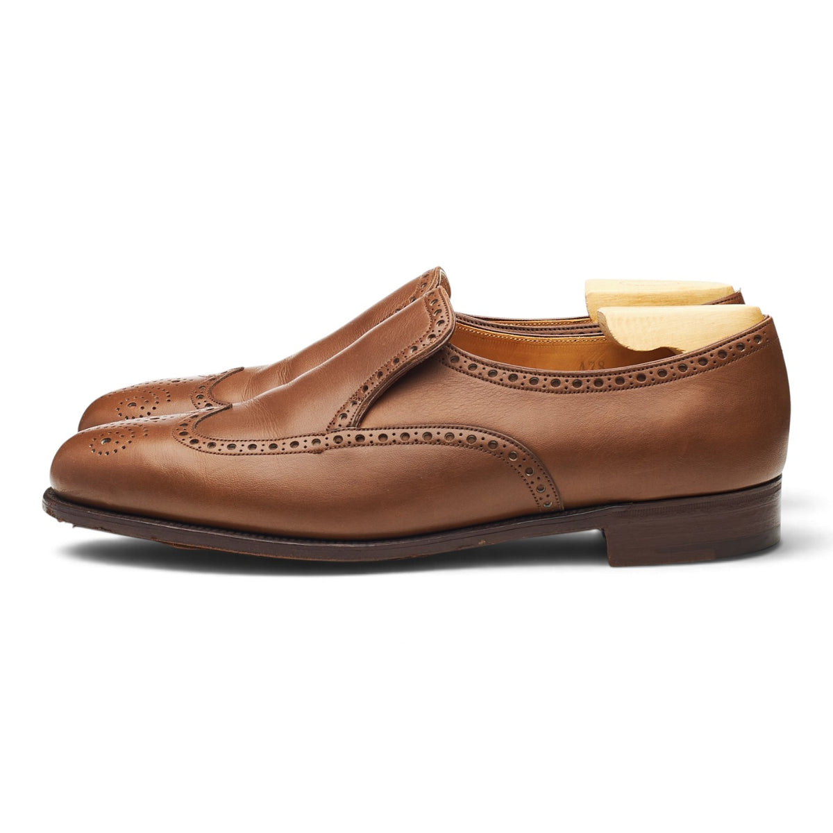 Brown Leather Brogue Loafers UK 8 US 9 C