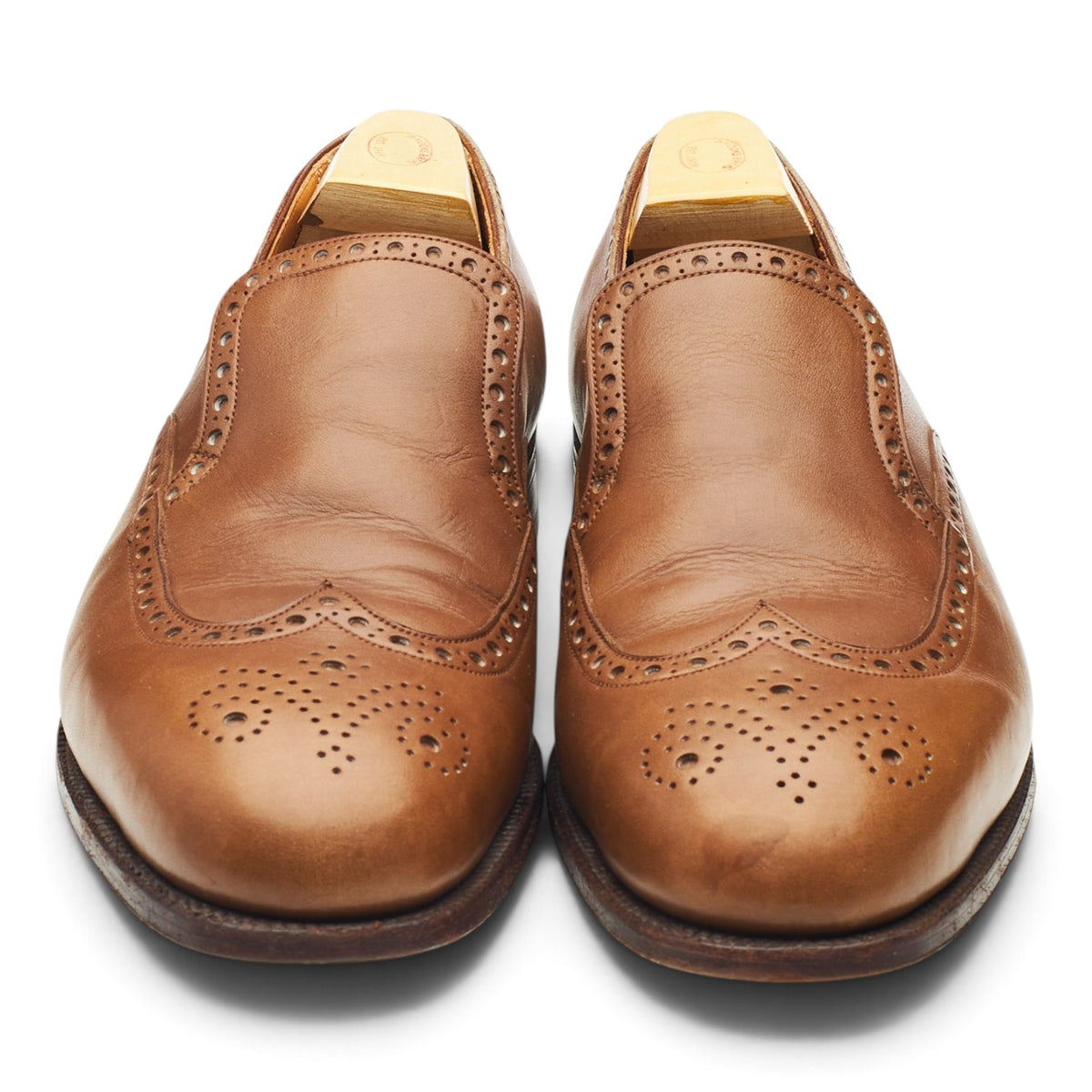 Brown Leather Brogue Loafers UK 8 US 9 C