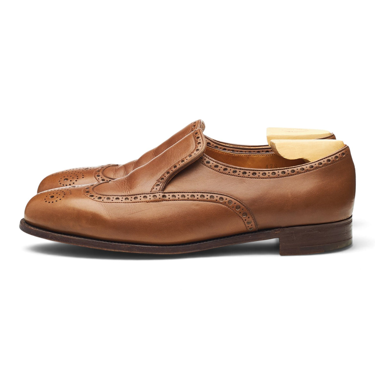 Brown Leather Brogue Loafers UK 8 US 9 C