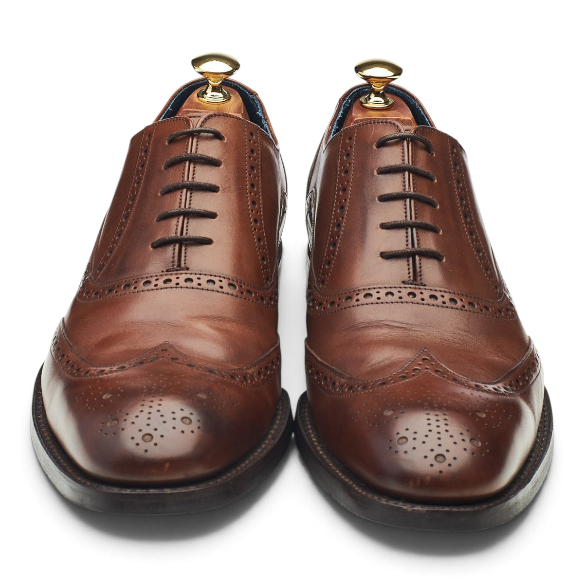 'Valiant' Dark Brown Leather Oxford Brogues UK 9 F