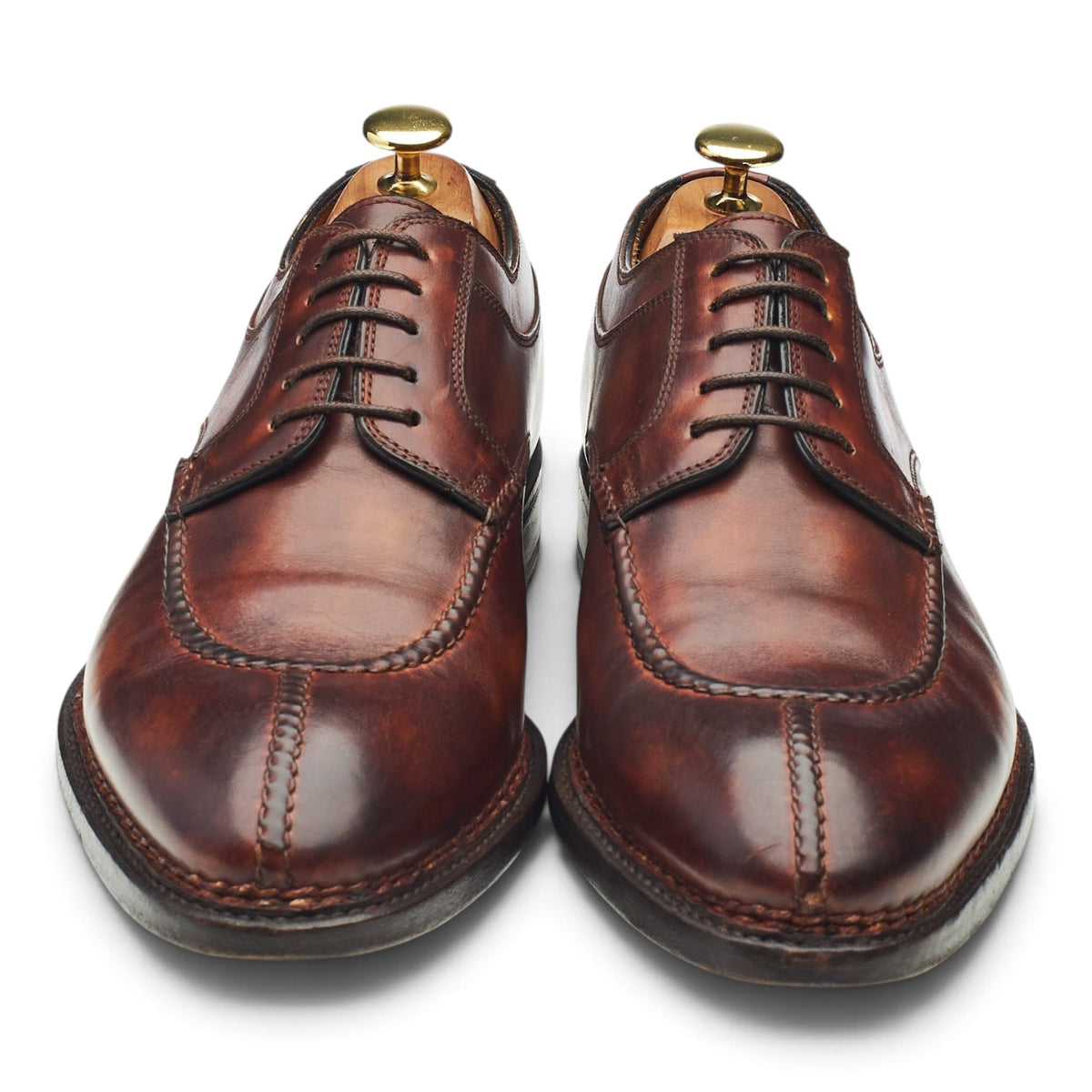 'Magnifico' Brown Patina Leather Split Toe Derby UK 8.5 EU 42.5