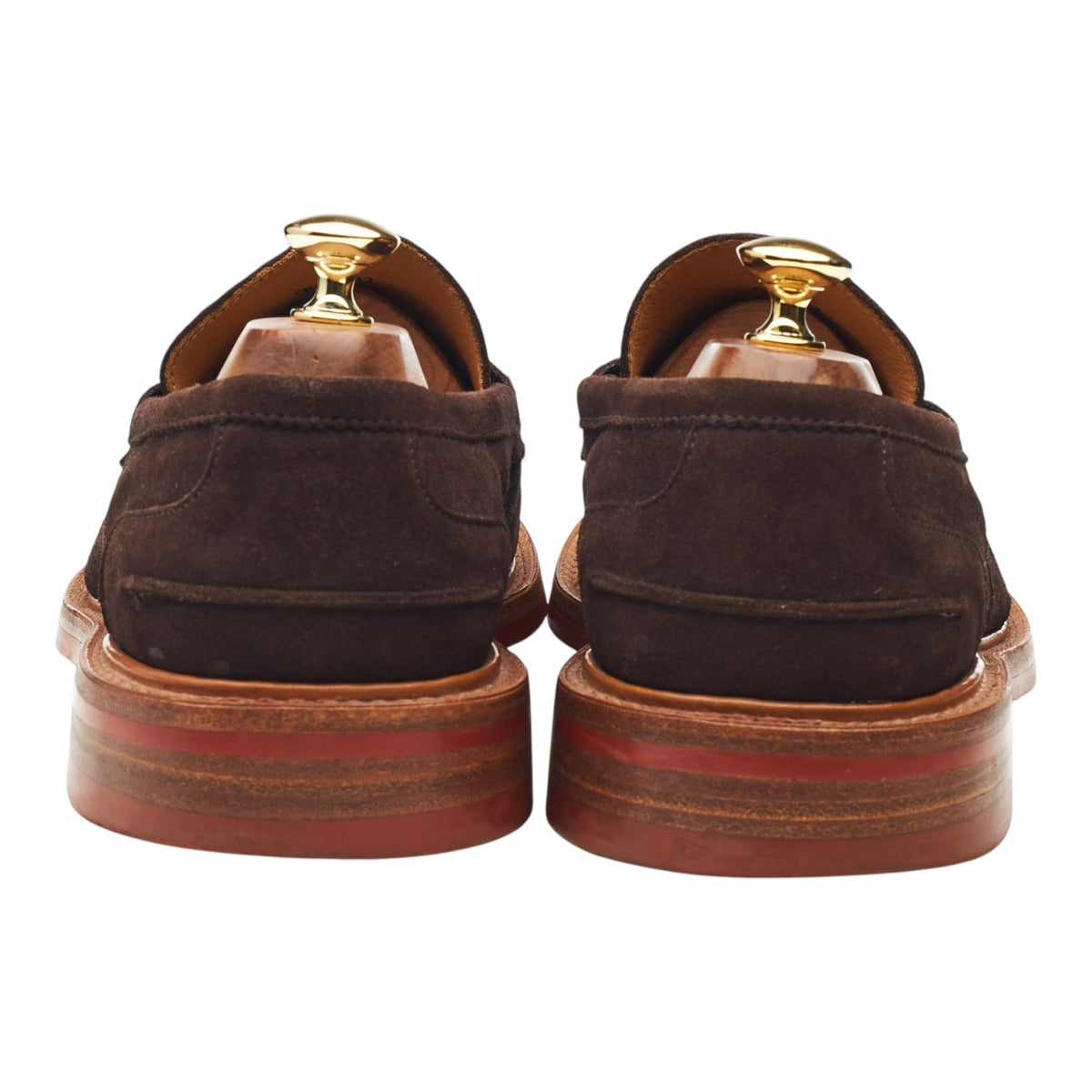 'James' Dark Brown Suede Split Toe Loafers UK 9.5