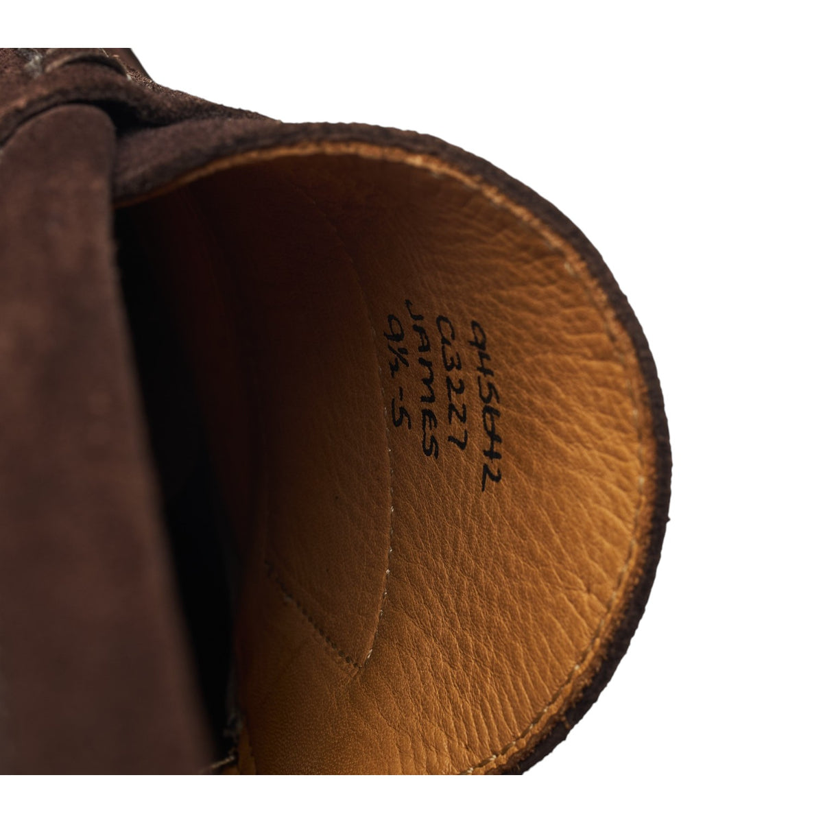 'James' Dark Brown Suede Split Toe Loafers UK 9.5