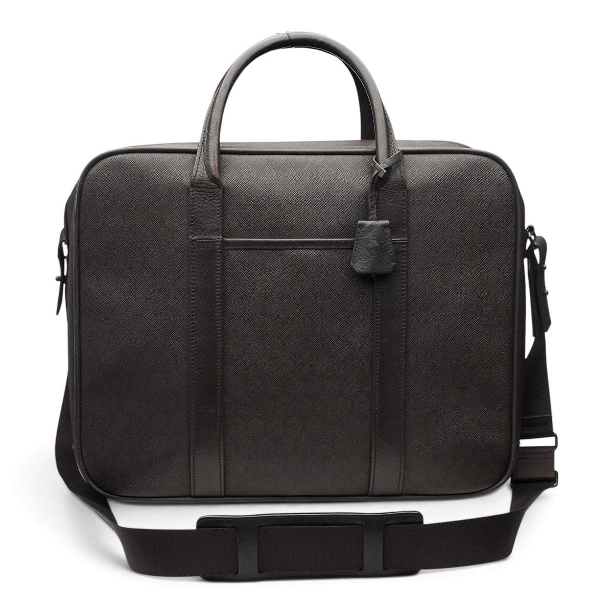 'Windsor' Dark Brown Canvas Weekend Bag