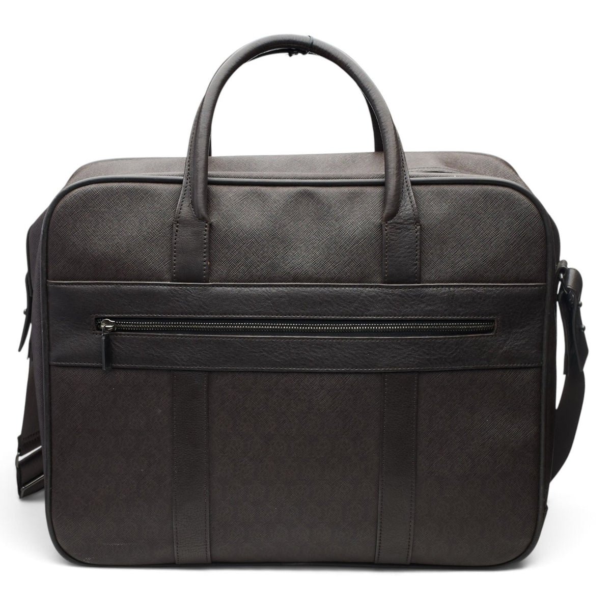 'Windsor' Dark Brown Canvas Weekend Bag